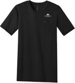 District Young Mens Very Important Tee with Pocket, Black
